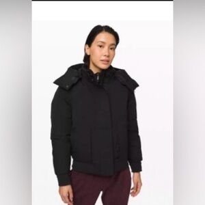 EUC Lululemon Athletica Black Winter Warrior Bomber